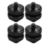 ANDRESLAD Lot de 4 Vis de Fixation Double 1/4 Pouce pour Appareil Photo Reflex Numérique Adaptateur Support Griffe Flash Compatible Trépied et Accessoires Photo Léger et Compact pour