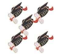 ANDRESLAD Lot de 5 Broches de Diplômé en Alliage de Zinc Badges Émail pour Cérémonie de Remise de Diplômes 2026 Souvenirs Solide et Accessoires pour Fête et Présents D’Invités