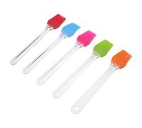 ANDRESLAD Lot de 5 Pinceaux de Cuisson en Silicone Résistant à la Chaleur avec Manche Transparent Brosses à Badigeonner pour Barbecue et Pâtisserie Pinceaux Doseurs D’Huile Outils