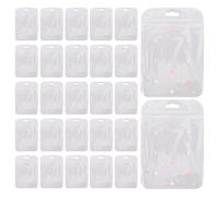 ANDRESLAD Lot de 50 Sachets Refermables 15X10 CM en Plastique Holographique à Motif Cœur Pochettes Auto-Adhésives Transparentes pour Bijoux Cartes Bonbons Conservation Alimentaire et