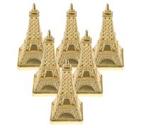 ANDRESLAD Lot de 6 Boîtes à Bonbons Mariage en Plastique Rigide, Petites Boîtes à Dragées Format Compact, Style Européen Tour Eiffel Doré pour Fête, Présents et Rangement Gourmand