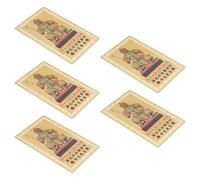 ANDRESLAD Lot de 6 Cartes Tai Sui en Aluminium pour L'Année du Cheval 2026 Amulettes Feng Shui Traditionnelles du Wenzhe Cartes de Protection et Amulette Décoratives pour Portefeuille et
