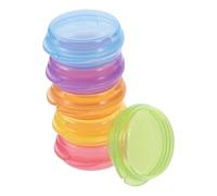 ANDRESLAD Lot de 6 Piluliers Ronds Compacts et Étanches Porte-Pilules Portables Multicolores Mini Boîtes à Vitamines pour Voyage et Rangement Quotidien