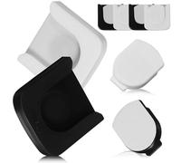ANDRESLAD Lot de 6 Supports Muraux Magnétiques pour Télécommande Adhésif Puissant sans Perçage Accessoires pour Chambre à Coucher Support Compact Noir et Blanc Rangement Pratique pour