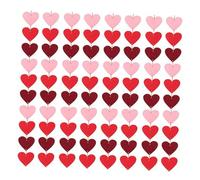 ANDRESLAD Lot de 8 Guirlandes en Feutre Cœur 10 CM Décorations de Fête Saint-Valentin en Trois Couleurs Bannière Suspendue Romantique pour Mariage et Décoration Maison