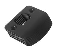 ANDRESLAD Lot de 8 Plaques de Renfort en Acier Inoxydable Noir avec Vis Plaque de Verrouillage à Pêne Dormant d-Type à Coins Arrondis Cache-Loquet Solide pour Portes Intérieures et