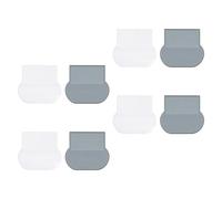 ANDRESLAD Lot de 8 Poignées Adhésives pour Abattant de Toilette, Releveur de Siège Antidérapant, Accessoire Hygiénique Blanc et Gris, Outil Pratique pour Soulever L’abattant,