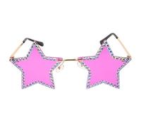 ANDRESLAD Lunettes de Soleil Étoile à Cinq Branches sans Monture Protection UV Polycarbonate Léger Accessoires de Festival et Fête pour Femmes et Adolescentes