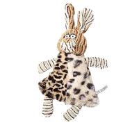 ANDRESLAD Mâcher Résistant Peluche pour Chiens Éducatif Sonore Côtelé Modèle Lapin Cartoon pour Chiots et Chiens Moyens Anti-Destruction et Distrayant