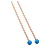 ANDRESLAD Maillet de Percussion Grand Modèle Bleu Ciel Tête en Caoutchouc et Manche en Bois, Baguette de Tambour de Glockenspiel, Accessoire pour Instrument de Musique, Usage Éducatif