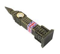 ANDRESLAD Maquette Big Ben Architecture Londonienne Compacte en Métal Vintage, Figurine Décorative De Bureau Et Maison, Statue De Collection D’édifice Britannique, Souvenir Historique Collectible