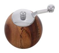 ANDRESLAD Mini Moulin Manuel en Bois avec Manivelle Broyeur Compact pour Cuisine Camping Barbecue et Usage Extérieur