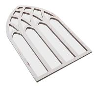 ANDRESLAD Miroir Mural Gothique Bois Miroir Fenêtre Fausse Arche Style Cathédrale Décoration Adhésive Rustique pour Salon Chambre et Entrée