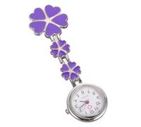 ANDRESLAD Montre d'Infirmière Suspendue en Alliage de Zinc Forme Cinq Cœurs Couleur Violet 1 Pièce Montre de Poche Pratique pour Infirmières et Étudiants Accessoire Médical Léger et