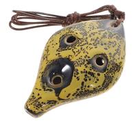 ANDRESLAD Ocarina à 6 Trous de Feuille Instrument à Vent pour Débutants Surface Lisse sans Bavure Couleur Aléatoire de Type Céramique pour Apprentissage Musical des Garçon et Filles et
