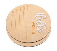 ANDRESLAD Panneau Prénom De Bébé Rond En Bois Pour Annoncer Une Naissance, Accessoire Photo -né, Lot De 2 Pièces, Usage Hôpital Et Baby Shower