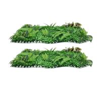 ANDRESLAD Panneaux Muraux De Plantes Artificielles 2 Pcs, Haie à Feuilles Plastiques, Vert Persistant, Résistant Aux UV, Décoration D’intérieur Et Extérieur pour Mur Végétal Décoratif