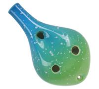 ANDRESLAD Petit Ocarina en Céramique à 6 Trous Tonalité Do Médium Instrument de Musique Rétro pour Adultes et Débutants Couleur Bleu Ciel Étoilé Léger et Portable Maison et