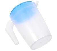 ANDRESLAD Pichet à Eau Froide Réutilisable 1l en Plastique Couvercle Bleu, Pichet à Jus et Thé pour Réfrigérateur, Bouteille D’eau Pratique pour Boissons et Infusions, Service de Boissons