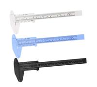 ANDRESLAD Pied à Coulisse Plastique 150 MM Lot de 3 Pièces Règle à Curseur Double Échelle Outil de Mesure Précis pour Étudiants et Travaux Manuels