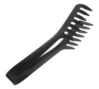 ANDRESLAD Pince à Pâtes en Acier Inoxydable 1.0 MM Noir Mat, Ustensile Cuisine Résistant à la Chaleur pour Spaghetti et Amuse-Gueules, Pince Alimentaire Robuste et Légère pour Buffet et