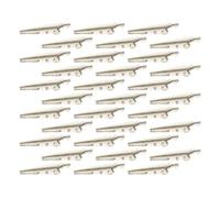 ANDRESLAD Pinces Crocodiles Métalliques Argentées 35 Mm, Lot de 100 Agrafes de Test Électrique, Clips Câble Robustes pour Multimètre et Serrage Précis en Électronique