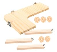 ANDRESLAD Planche De Saut Pratique en Bois Naturel 10 Pcs pour Cage Petits Animaux Perchoir Hamster Chinchilla Écureuil Jouet D’enrichissement Cage Petits Rongeurs
