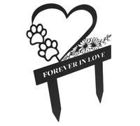 ANDRESLAD Plaque Commémorative pour Chien en Métal Piquet Funéraire Étanche Décoration de Jardin Extérieure pour Animaux de Compagnie Stèle Funéraire Solide pour Mémorial Chien