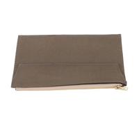 ANDRESLAD Pochette Zippée pour Carnet de Voyage en Toile Vert Olive Étui de Rangement Compact et Léger Multiples Poches Intérieures Protection Sécurisée pour Voyages et Organisation