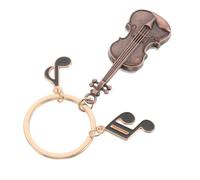 ANDRESLAD Porte-clés Violon Vintage en Alliage de Zinc, Breloques Mini Violon et Note de Musique, Accessoire Léger et Portable pour Événements Musicaux et Usage Quotidien, Présent Original
