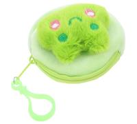 ANDRESLAD Porte-Monnaie Peluche Doux Grenouille Vert Petite Pochette Multifonction pour Écouteurs Clés et Pièces Mini-Paquet Mignon Compact pour Rangement Quotidien Accessoire Pratique