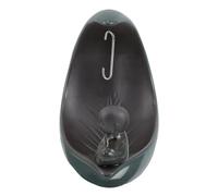 ANDRESLAD Porte-Parfum en Céramique Demi-Lune avec Récupérateur de Cendres Support pour Bâtonnets et Cônes D’Parfum Figurine Moine Décorative Brûleur Zen pour Contemplation