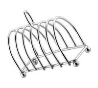 ANDRESLAD Porte-Toast en Acier Inoxydable 6 Tranches, Support Métal Cuisine Professionnelle, Étagère à Compacte et Légère, Accessoire Cuisine pour Boulangerie et Usage Domestique