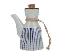 ANDRESLAD Pot à Épices en Céramique Bleue Distributeur de Condiments 250 Ml Récipient pour Sauce Soja et Vinaigre Usage la Cuisine Maison et Buffet Design Japonerie Compact