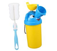 ANDRESLAD Pot Portable Pour Tout-petits Garçon Jaune Compact Étanche En Abs Pour Voyages Extérieur Entraînement Propreté Brosse De Nettoyage Inclus