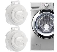 ANDRESLAD Protection De Bouton Sécurité Pour Machine à Laver 2 Pièces Verrou Anti-accès Pour Bébé Installation Rapide Adapté Aux Familles