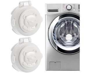 ANDRESLAD Protection De Bouton Sécurité Pour Machine à Laver 2 Pièces Verrou Anti-accès Pour Bébé Installation Rapide Adapté Aux Familles
