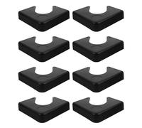 ANDRESLAD Protections d'angle en Chrome Noir pour Table de Billard - Lot de 8 Pièces - Coins de Remplacement Robustes et Compatibles Billard Américain/Snooker - Plaques de Protection