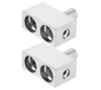 ANDRESLAD Réducteur de Connexion Audio Voiture Double Entrée 2 Pcs en Alliage D’Aluminium Haute Puissance Borne D’Entrée Amplificateur Compatible Ampli Puissance Câble Audio pour