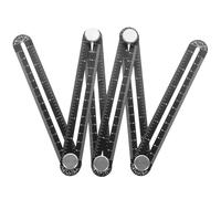 ANDRESLAD Règle de Positionnement du Poinçon pour Carrelage Outil D’Ouverture de Trou Multifonction Règle Pliable 6 Sections en Matériau Solide Accessoire Précis pour Bricolage et