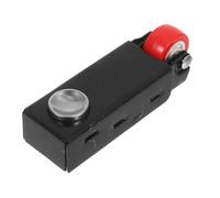 ANDRESLAD Roulettes pour Porte Coulissante en Verre Roulette de Guidage Directionnelle avec Absorption des Chocs Support Robuste pour Bas de Porte Finition Noire Mate Coulissement