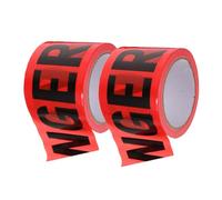 ANDRESLAD Ruban de Signalisation Non Adhésif Danger Rouge 75 CM X 100 M 2 Rouleaux Ruban de Prudence pour Chantier Scène de Crime et Sécurité Polyvalent