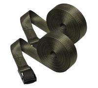 ANDRESLAD Sangles D'arrimage en Nylon 2,5 Cm X 1 Mètre, Couleur Vert Militaire, Lot de 2 Pièces avec Boucle à Cliquet Résistante, Sangles de Fixation pour Appareil Photo de Chasse et Usage
