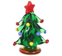 ANDRESLAD Sapin de Noël en Verre Miniature 31X44 MM Étoile Rouge Décorations de Fête Élégantes Figurine Décorative pour Table et Intérieur Présent de Noël Raffiné et Ambiance Festive
