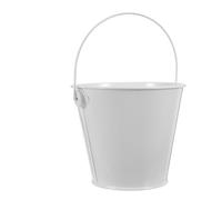 ANDRESLAD Seau à Graisse en Métal Blanc 8x10,5x12 Cm avec Poignée Bac pour Barbecue Extérieur, Gestion des Graisses, Stable et Facile à Nettoyer, la Cuisine et Camping