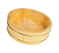 ANDRESLAD Seau à Sushi Naturel Bac de Mélange Résistant et Léger pour Riz et Assaisonnements Accessoire de Cuisine Japonaise Traditionnelle