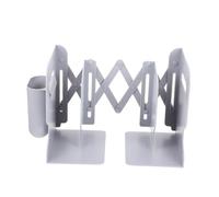 ANDRESLAD Serrage Livres Évolutif Pliable Gris Porte-Stylo Intégré Pupitre De Bureau Compact en Métal Rangement Pratique pour Bureau Maison Étude Ensemble Multifonctionnel De