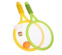 ANDRESLAD Set de Raquettes de Tennis pour Garçon Fille Extérieur Ludique avec Surface Ovale Facile à Attraper pour Jeux de Plage et Activités Parent-garçon Fille