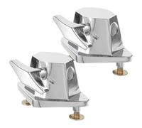 ANDRESLAD Support de Montage pour Pied de Tom Basse en Fer Argenté Réglable Lot de 2 set de Pièces Accessoires de Batterie Compatibles Kit de Tambour pour Réglage de Hauteur et