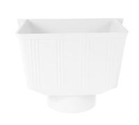 ANDRESLAD Système de Récupération Eaux Pluviales pour Gouttière de Toit Entonnoir PVC 110 MM Résistant UV Raccord de Descente Pluviale Antiprojection Accessoire Installation Rapide sans